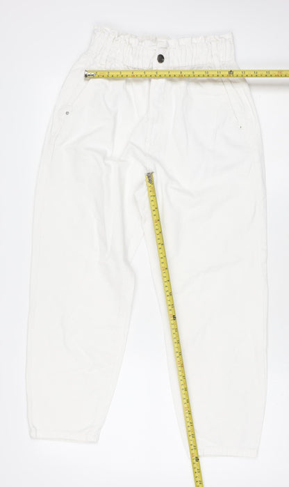 Womens UK Size 8 Savida Relaxed Fit Mom White Jeans