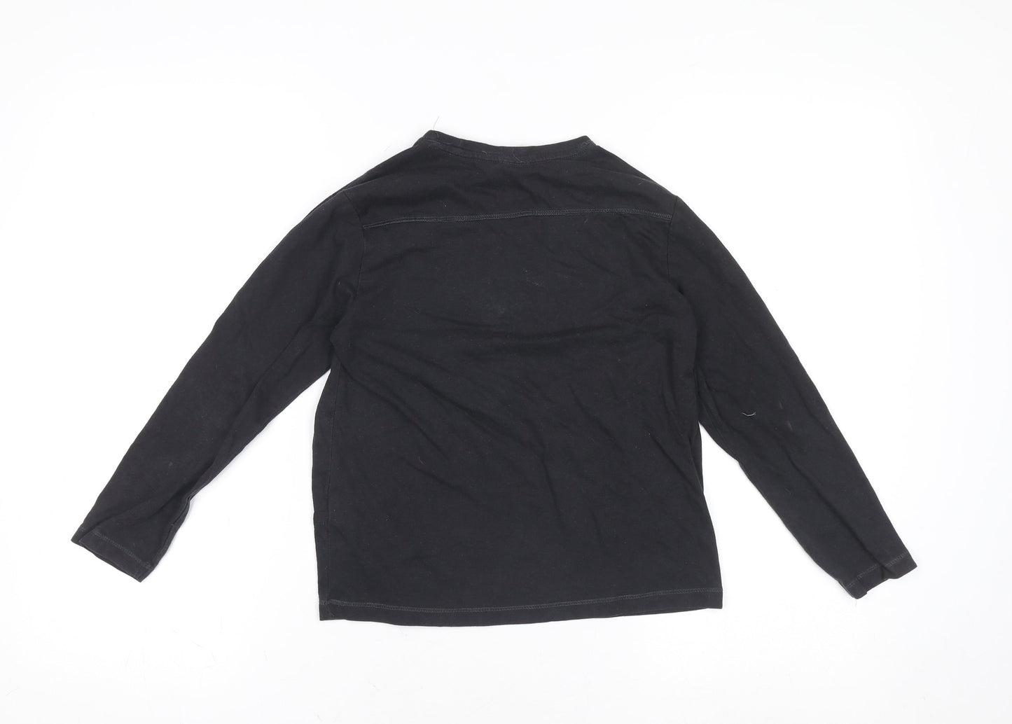 Boys UK Size 9-10 Years Zara Black Basic T-Shirt
