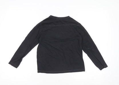 Boys UK Size 9-10 Years Zara Black Basic T-Shirt