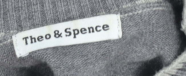 Womens UK Size S Theo & Spence Grey Pullover Jumper
