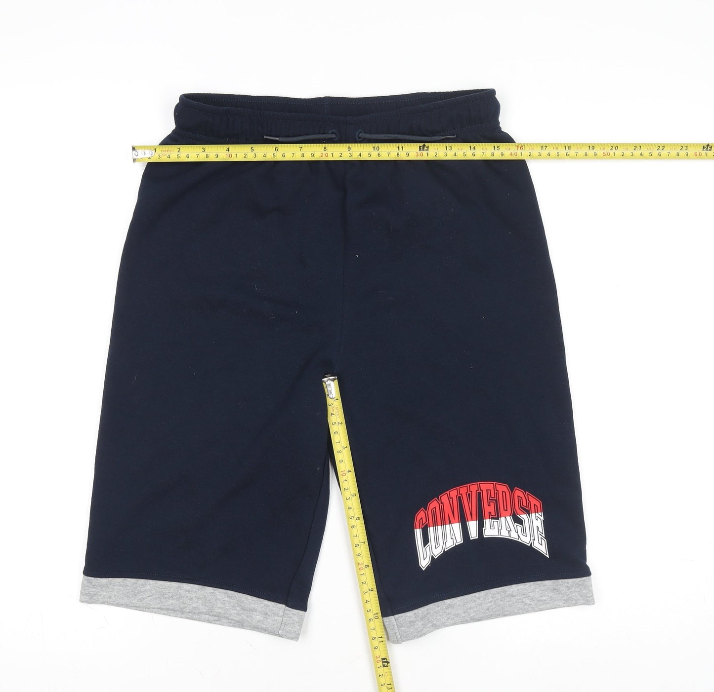 Converse Boys Navy Sweat Shorts XL 13-15 Years Athletic Drawstring