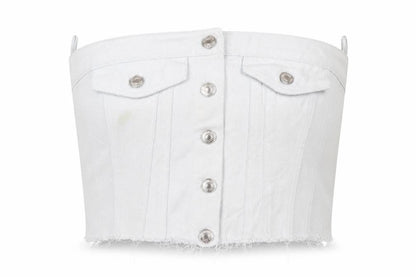 Womens UK Size XS Zara White Cropped Blouse