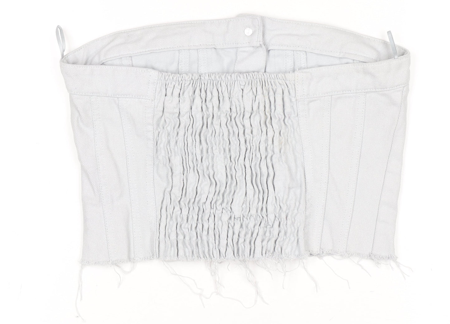 Womens UK Size XS Zara White Cropped Blouse