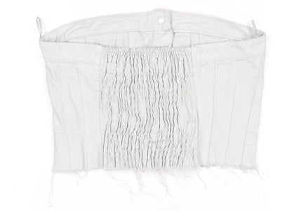 Womens UK Size XS Zara White Cropped Blouse