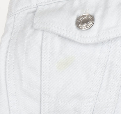 Womens UK Size XS Zara White Cropped Blouse