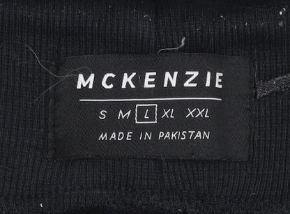 McKenzie Men's Black Athletic Shorts Size L Drawstring Waist