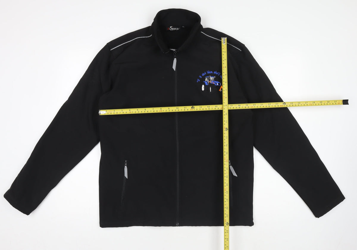 Mens UK Size M Kobra Black Soft Shell