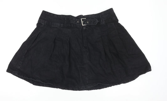 Primark Women’s Black Denim A-Line Short Skirt Size 16