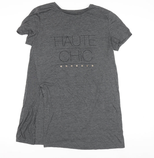 Womens UK Size 14 Atmosphere Grey Basic T-Shirt