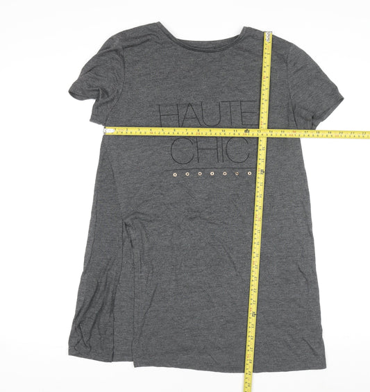 Womens UK Size 14 Atmosphere Grey Basic T-Shirt