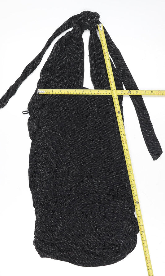 Pink Vanilla Women's Black Halter Bodycon Party Dress Size 14