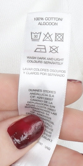 Womens UK Size XS Savida White Basic T-Shirt