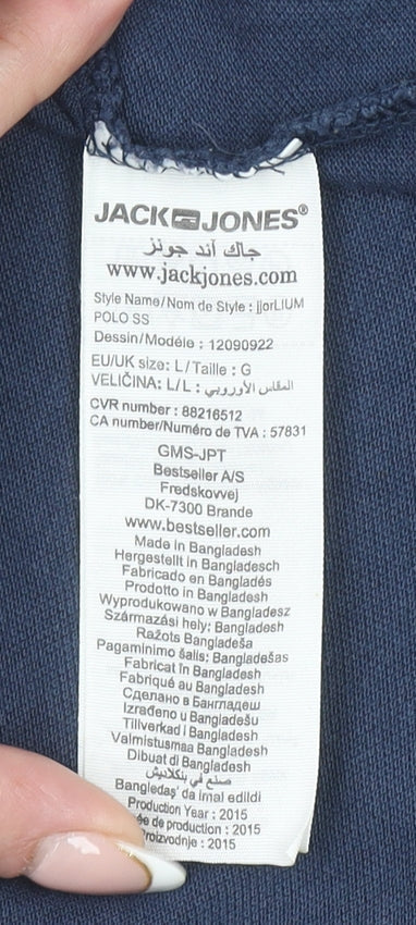 Mens UK Size L JACK & JONES 100% Cotton Polo Shirt