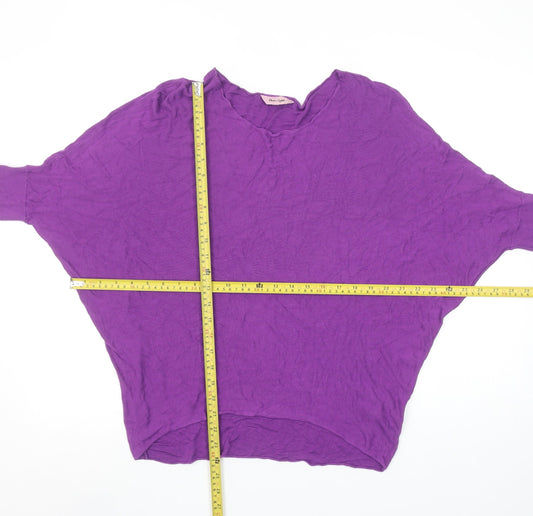 Phase Eight Women's Purple Relaxed Fit Viscose Batwing Blouse M