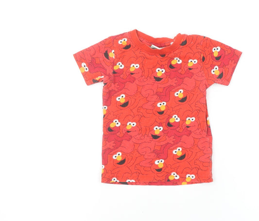 Next Unisex Baby Red Elmo Sesame Street Cotton T-Shirt 12-18 Months