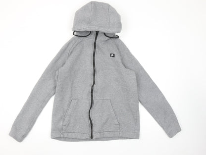 Nike Women’s Grey Full Zip Hoodie Size L Cotton Blend