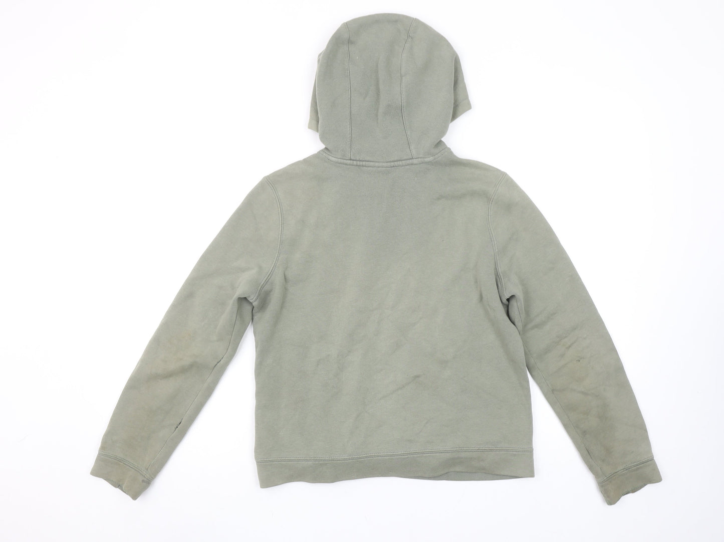 Nike Women’s Green Pullover Hoodie M Cotton Blend Logo Sweatshirt