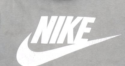 Nike Women’s Green Pullover Hoodie M Cotton Blend Logo Sweatshirt