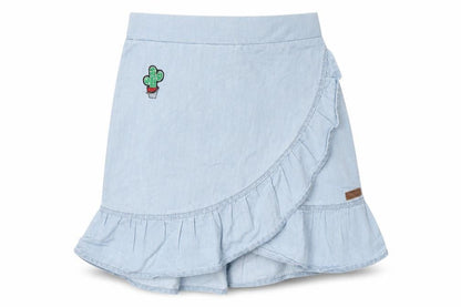Girls UK Size 5 Years Boboli Wrap Chambray Skirt