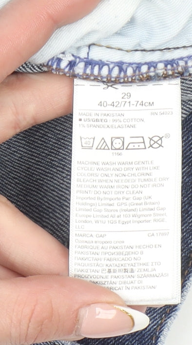 GAP Women's Blue Distressed Skinny Jeans Size 12 Regular Fit