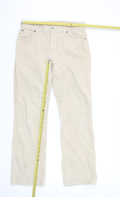 Womens UK Size 8 Gap Regular Fit Casual Beige Trousers