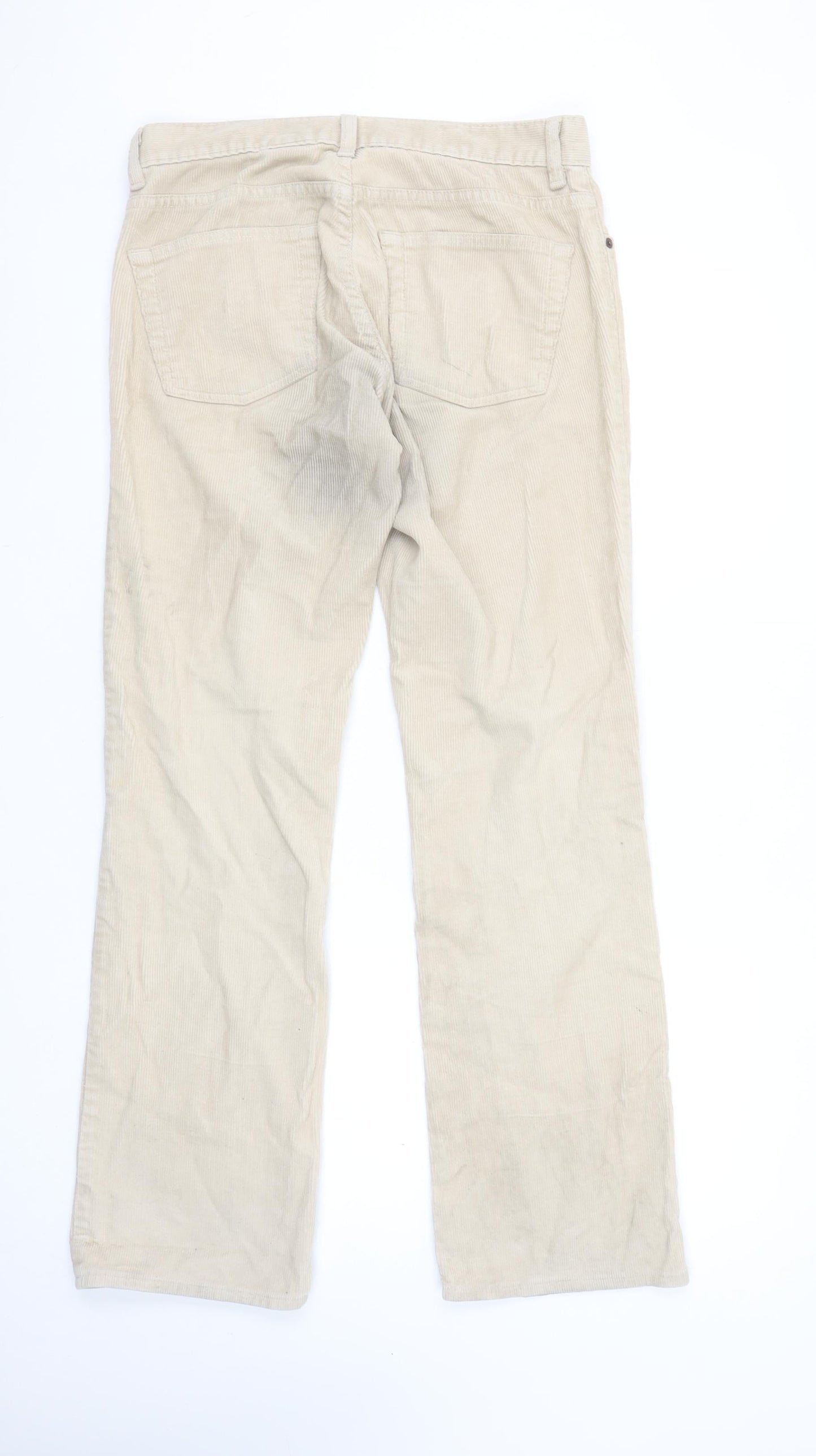 Womens UK Size 8 Gap Regular Fit Casual Beige Trousers