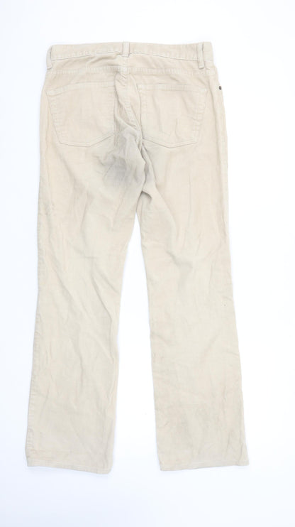 Womens UK Size 8 Gap Regular Fit Casual Beige Trousers