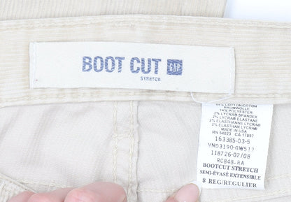 Womens UK Size 8 Gap Regular Fit Casual Beige Trousers