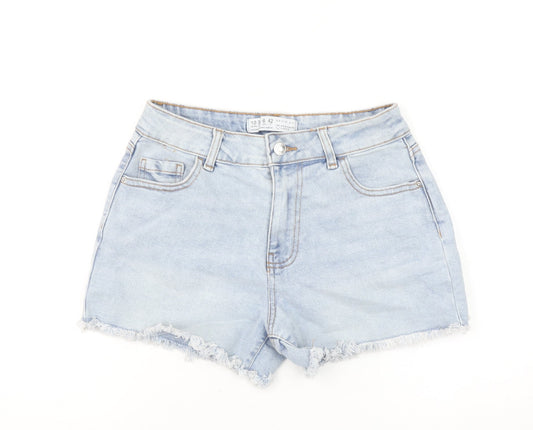 Primark Women’s Blue Denim Cut-Off Shorts Size 10 High Rise