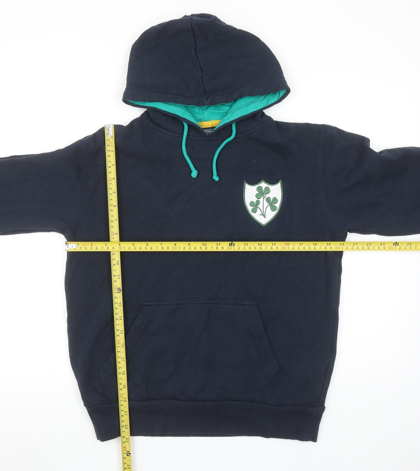 Mens UK Size S Authentic Originals Ireland Blue Pullover Hoodie