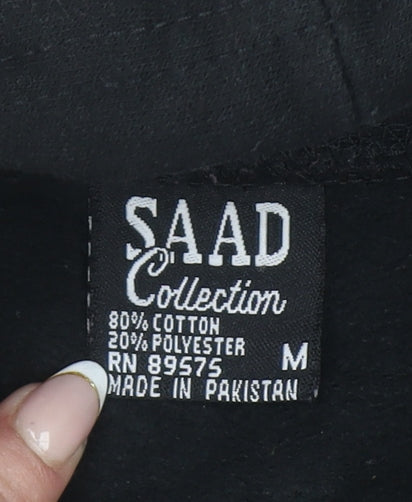 Womens UK Size M SAAD Collection Black Pullover Hoodie