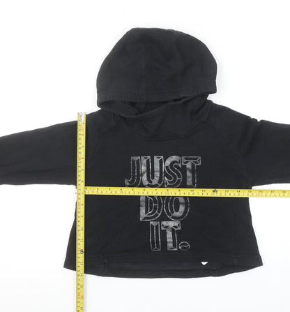 Girls UK Size 10-12 Years Nike Black Pullover Hoodie