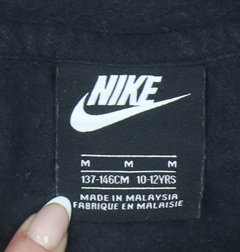 Girls UK Size 10-12 Years Nike Black Pullover Hoodie