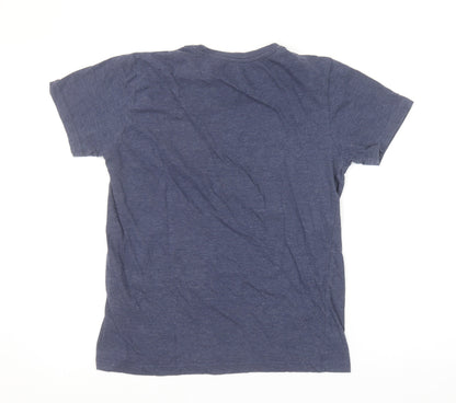Unisex Adults UK Size M !Solid Blue Basic T-Shirt