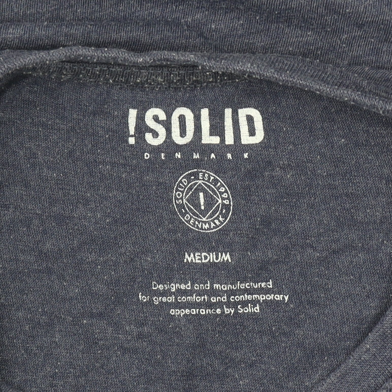 Unisex Adults UK Size M !Solid Blue Basic T-Shirt