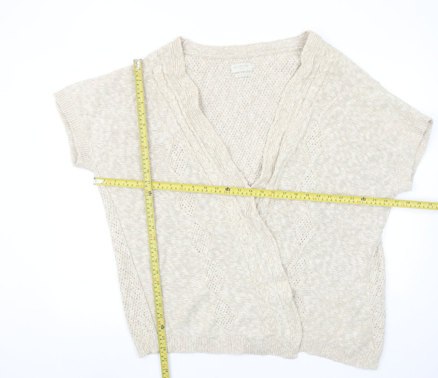 Womens UK Size 2XL Blarney Beige Cardigan Jumper
