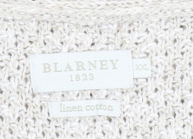 Womens UK Size 2XL Blarney Beige Cardigan Jumper