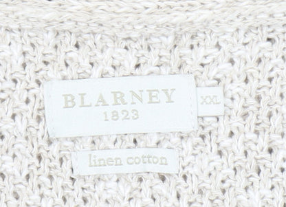 Womens UK Size 2XL Blarney Beige Cardigan Jumper