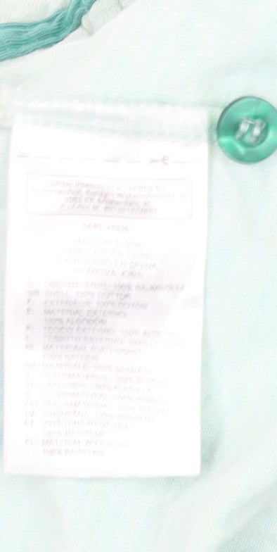 Adidas Men's Mint Green Short Sleeve Polo Shirt Size L Cotton Casual