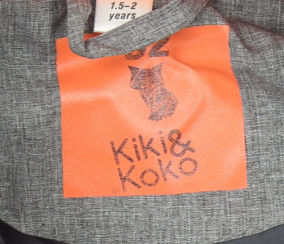 Kiki & Koko Unisex Baby Grey Hooded Puffer Waistcoat 18-24 Months