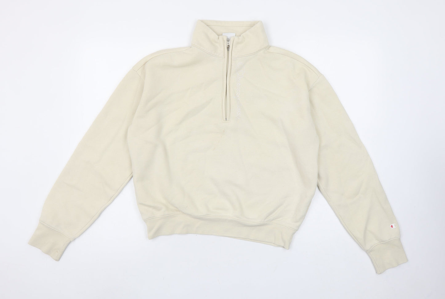 Womens UK Size M Champion Beige Pullover Sweatshirt