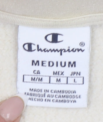 Womens UK Size M Champion Beige Pullover Sweatshirt