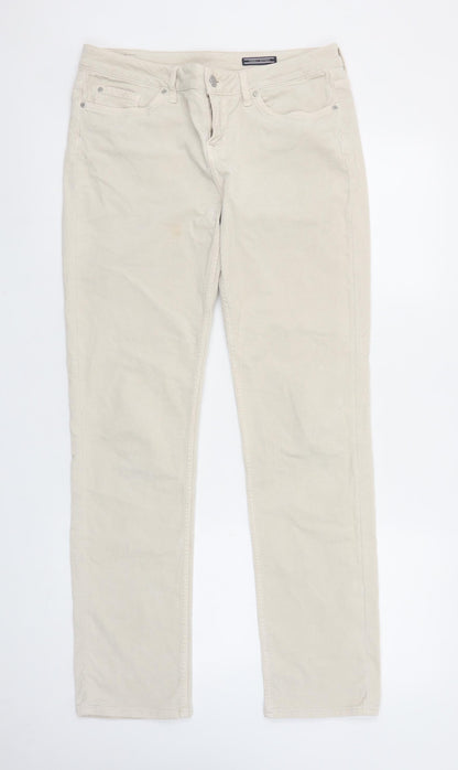 Tommy Hilfiger Womens Beige Chino Corduroy Trousers Size 28