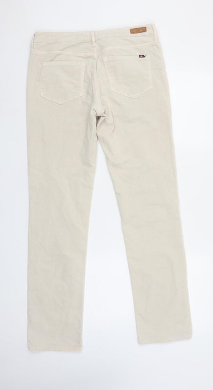 Tommy Hilfiger Womens Beige Chino Corduroy Trousers Size 28