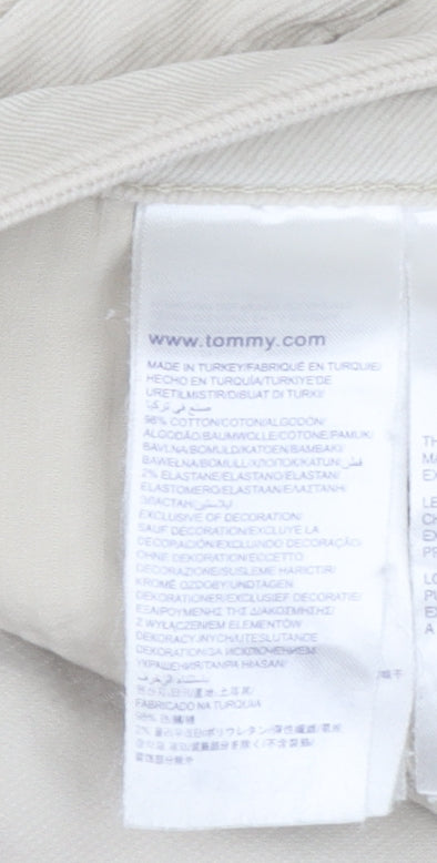 Tommy Hilfiger Womens Beige Chino Corduroy Trousers Size 28