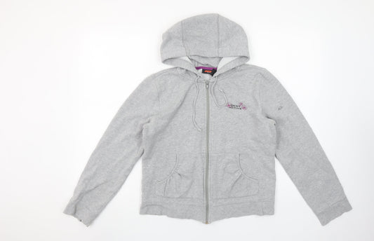 DKNY Active Women's Grey Full Zip Hoodie Size L Cotton Blend