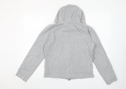 Womens UK Size L DKNY Grey Full Zip Hoodie