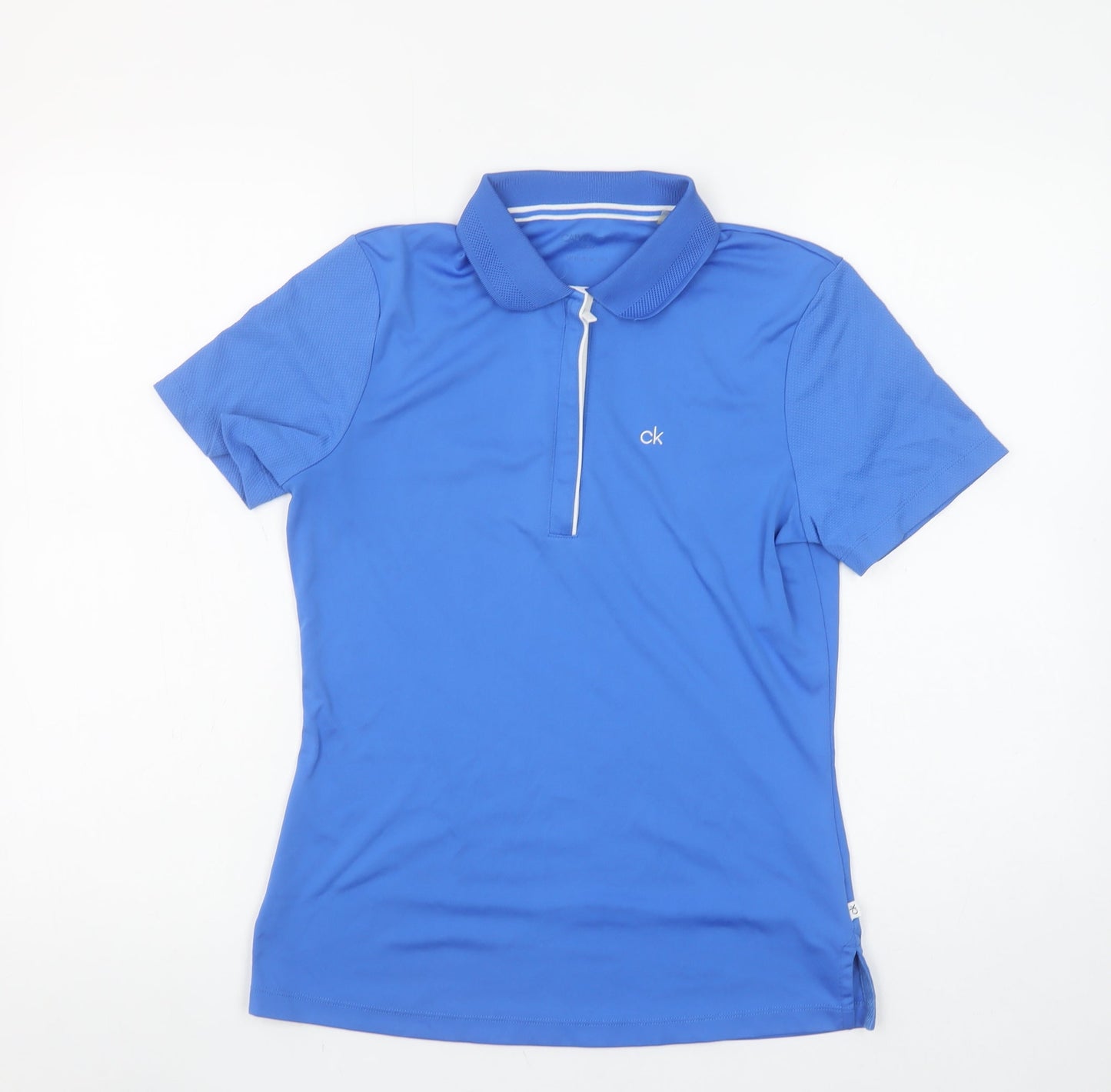 Womens UK Size S Calvin Klein Blue Basic Polo