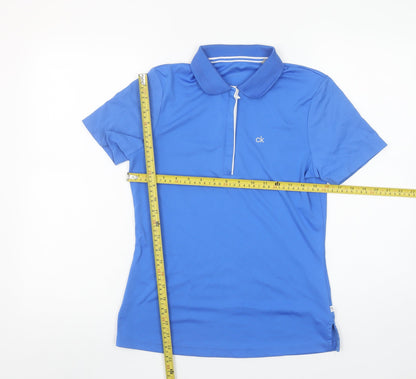 Womens UK Size S Calvin Klein Blue Basic Polo