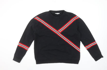Womens UK Size S Mango Black Pullover Sweatshirt